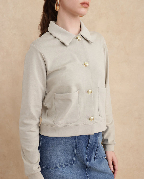 Rareism Women Sakaryan Beige Cotton Viscose Fabric Full Sleeve Collared Neck Button Closure Relaxed Fit Plain Shirt