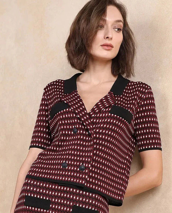 Rareism Women Sanayi T Maroon Relaxed Fit Printed Top
