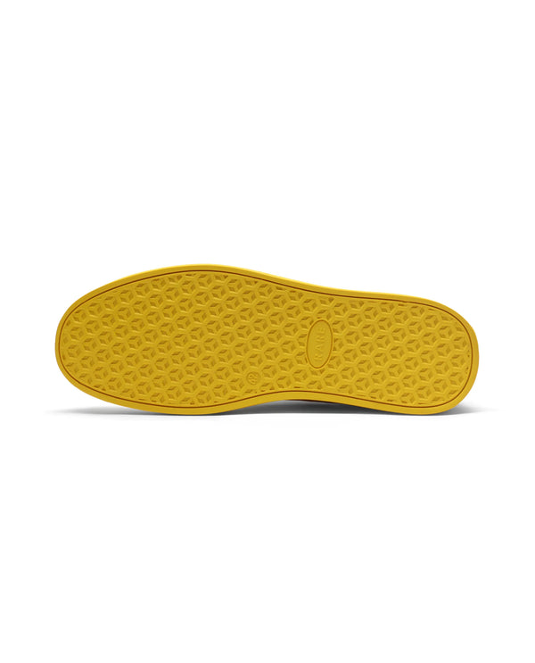 Rare Rabbit Men's Sauron Hi Pro Yellow Leather Lace-Up Closure Sneaker