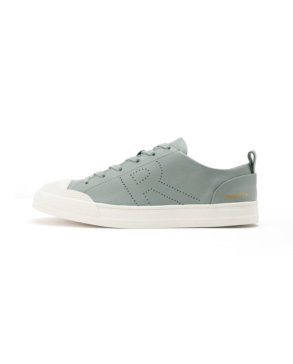 Rare Rabbit Mens Sauron Pro Sage Premium Milled Leather Lace Up Low Top Round Toe Sneaker Shoes