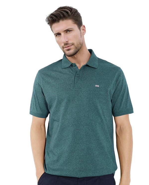 Rare Rabbit Men Schop Dark Green Cotton Blend Short Sleeve Regular Fit Solid Polo