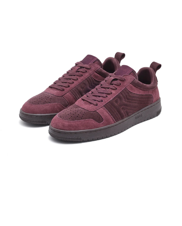 Rare Rabbit Men Senab Purple Genuine Suede Leather Low-top Lace Up Sneaker Shoes