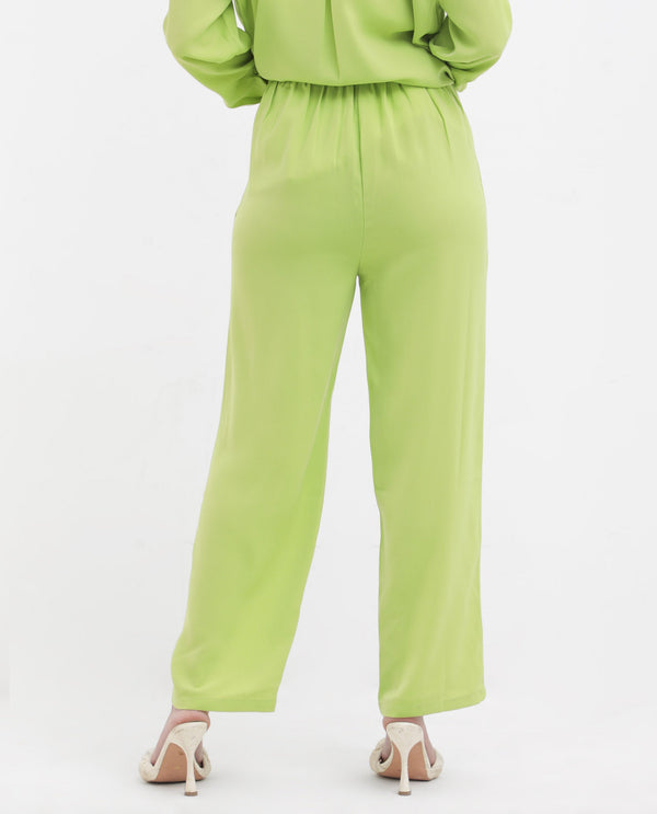 Rareism Womens Serbay Green Trouser Solid