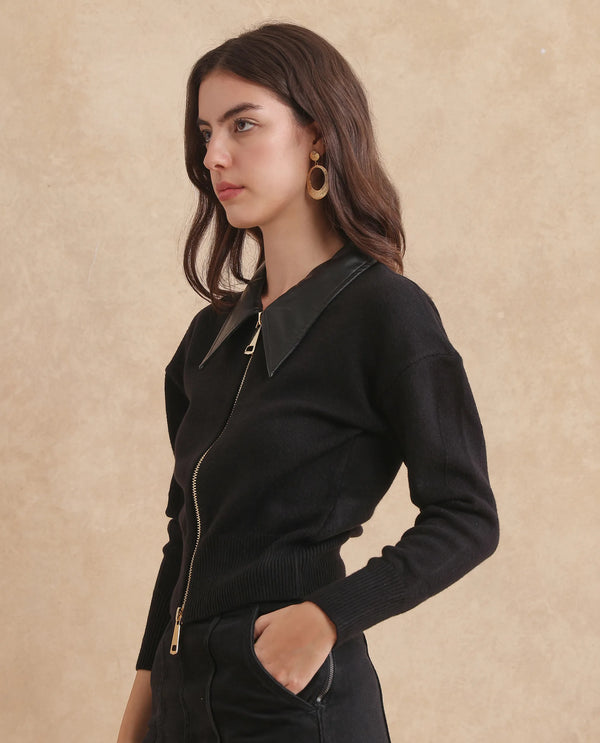 Rareism Women Serpen Black Jacket