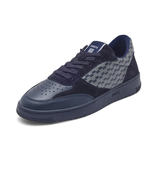 Rare Rabbir Men's Voltro Navy Genuine Leather and Suede Faros 