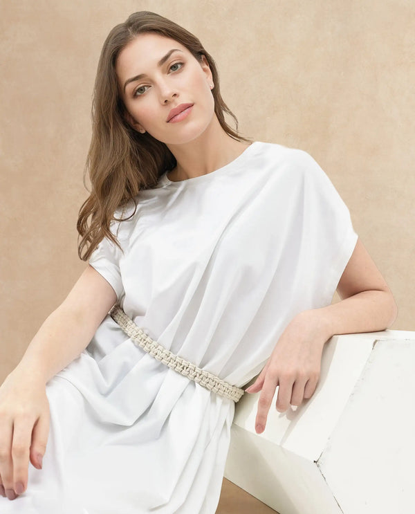 Rareism Womens Siriyo Off White Dress Sleeveless Crew Neck Solid