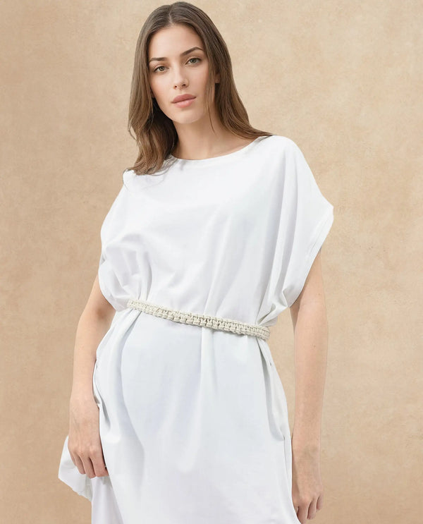 Rareism Womens Siriyo Off White Dress Sleeveless Crew Neck Solid