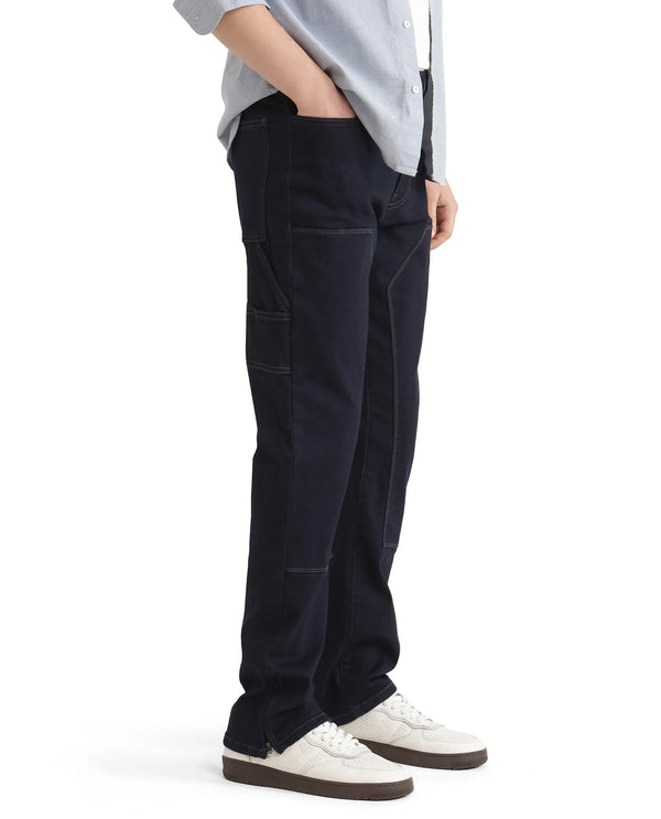 Rare Rabbit Men Slava Blue Cotton Tencel Fabric Regular Fit Plain Denim Pant