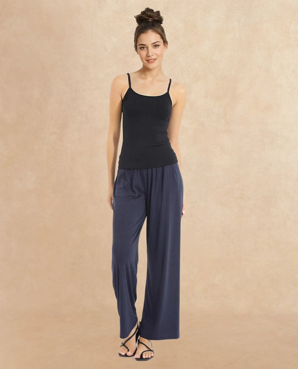 Rareism Women Slipon Black Modal Fabric Solid Inner Wear