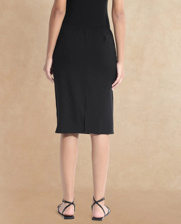 Rareism Women Slippyaa Black Modal Fabric Solid Inner Wear