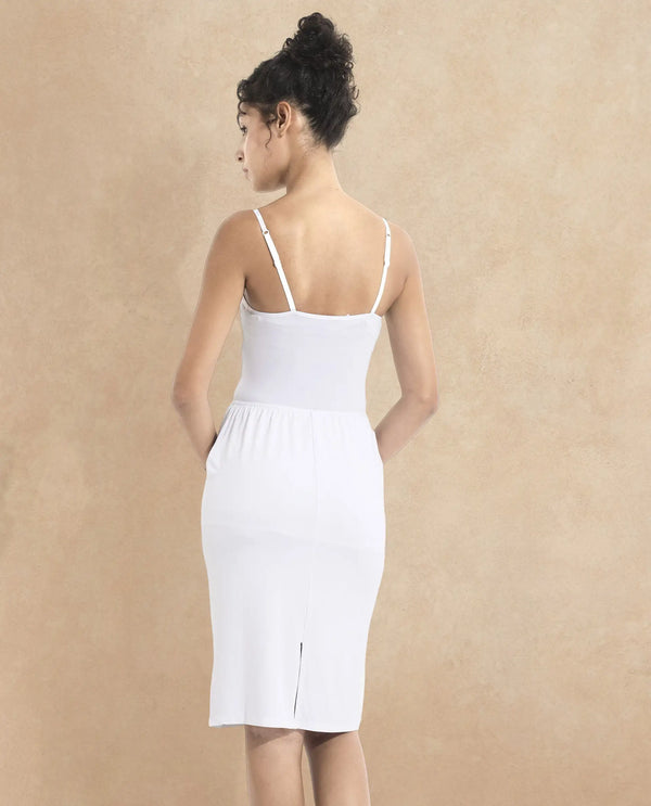 Rareism Women Slippyaa White Modal Fabric Solid Inner Wear