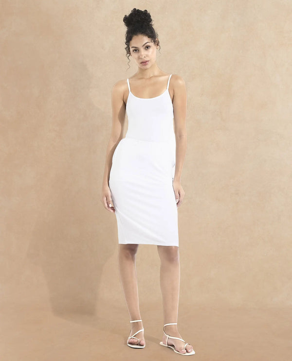 Rareism Women Slippyaa White Modal Fabric Solid Inner Wear