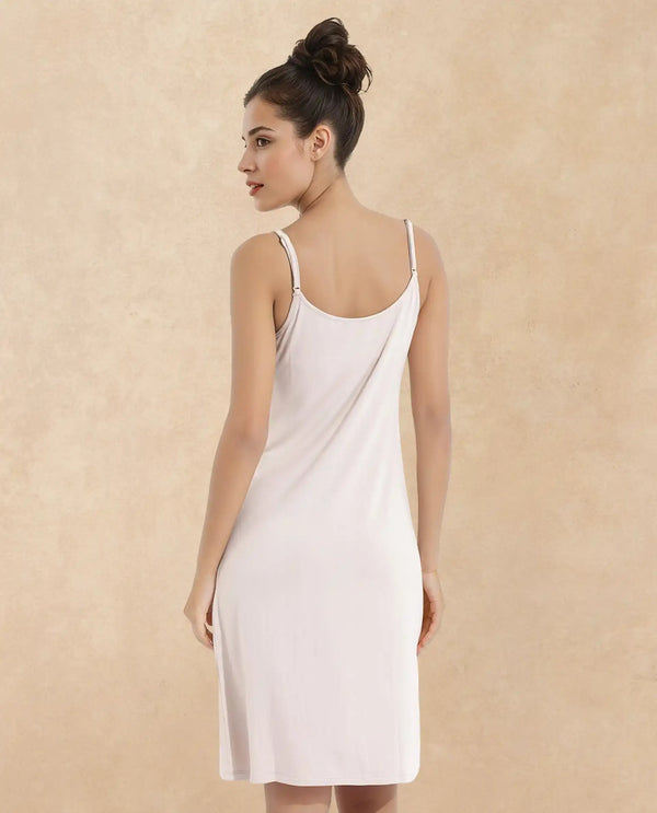 Rareism Women Slippy Beige Modal Fabric Solid Inner Wear