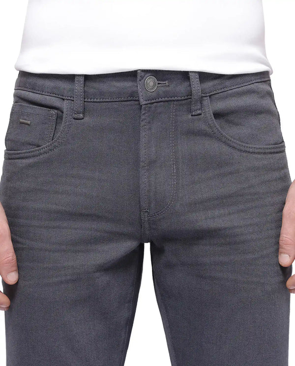 Rare Rabbit Men Smok Grey Cotton Polyester Fabric Mid Wash Slim Fit Plain Denim Pant