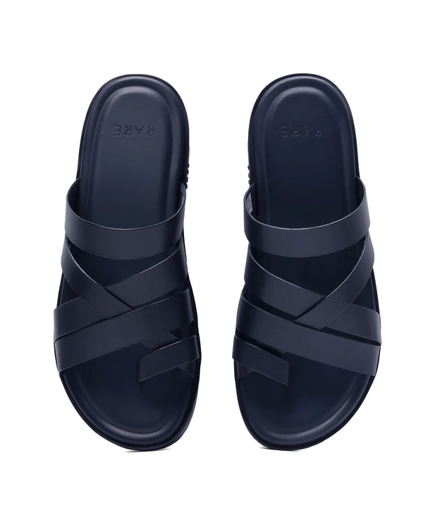 Rare Rabbit Men Soho Navy Slip-On Closure Sandal