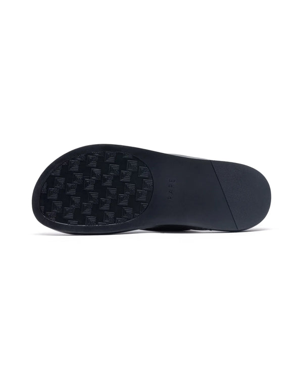 Rare Rabbit Men's Starry Black Slip-On Closure Sandal