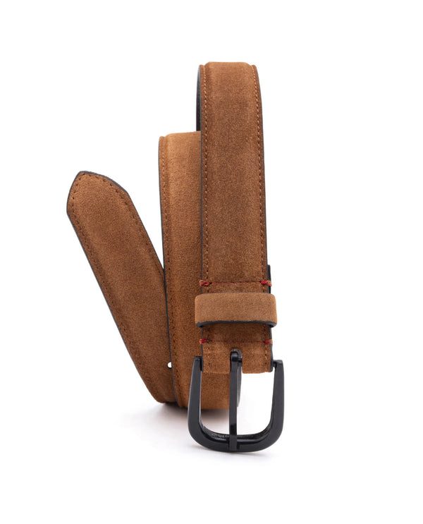 Rare Rabbit Men'S Suedo Yellow Belt Leather Fabric Solid