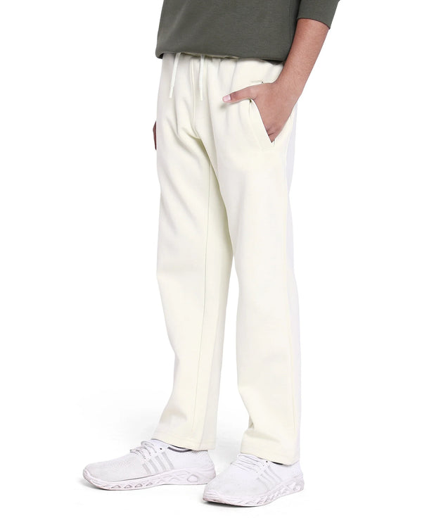 Rare Ones Kids Tami Light Yellow Cotton Poly Regular Fit Multipocket Solid Trackpant