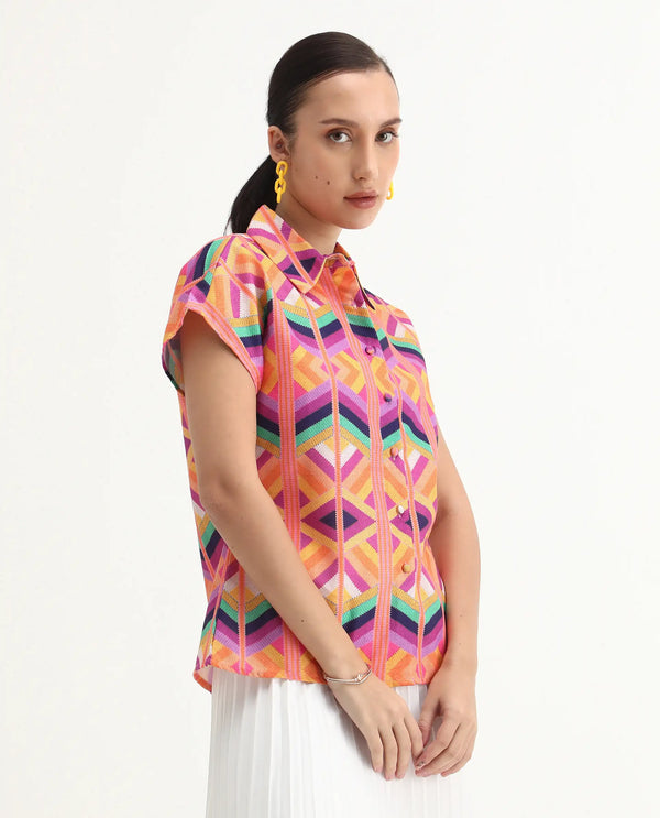 Rareism Women Tarasa Multi Printed Top
