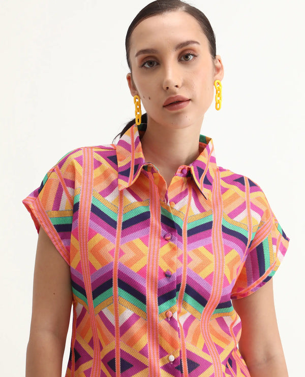 Rareism Women Tarasa Multi Printed Top
