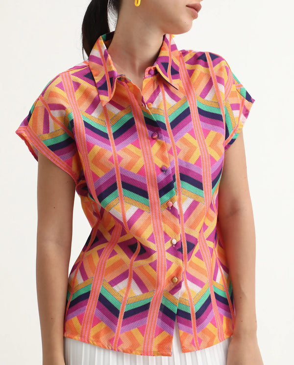 Rareism Women Tarasa Multi Printed Top