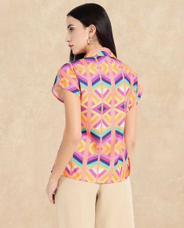 Rareism Women Tarasa Multi Printed Top