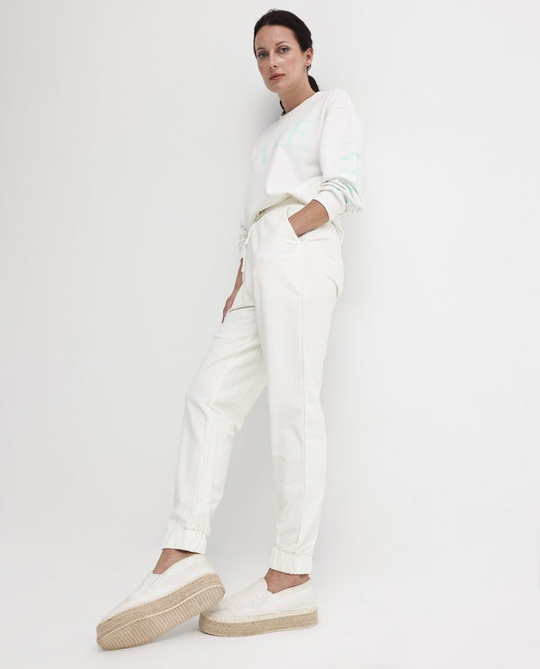 Rareism Womens Terac Off White Track Pant Solid