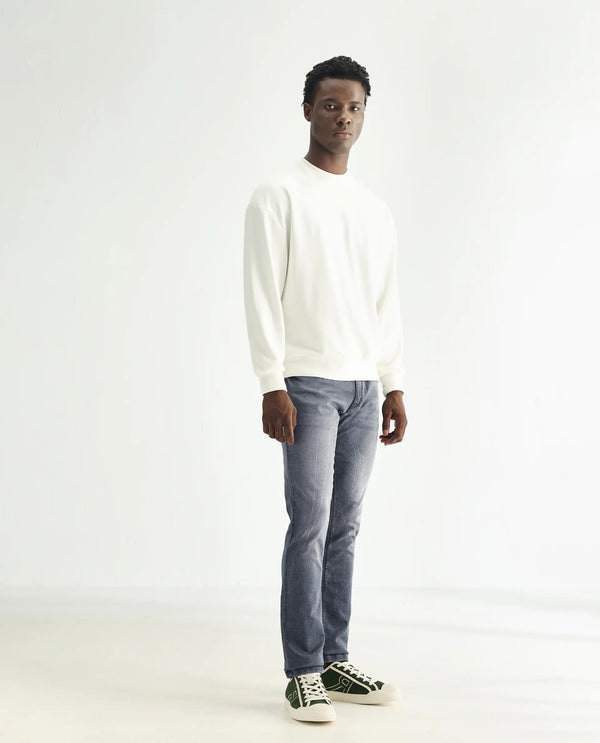 Rare Rabbit Men's Ter Navy Mid Wash Mid-Rise Slim Fit Jeans