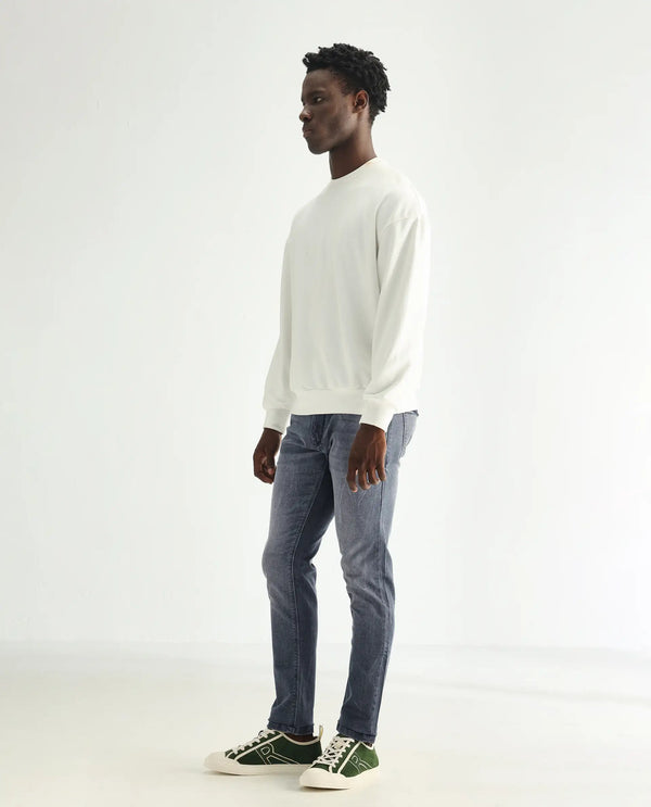 Rare Rabbit Men's Ter Navy Mid Wash Mid-Rise Slim Fit Jeans