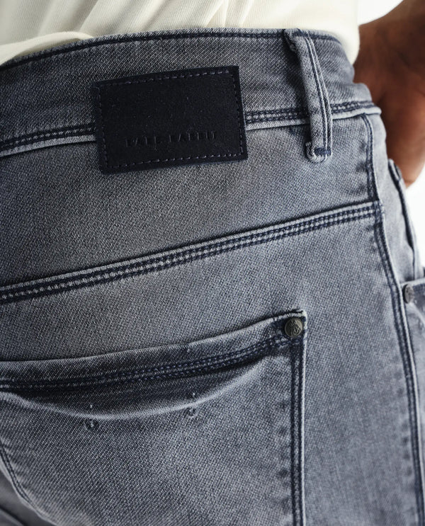 Rare Rabbit Men's Ter Navy Mid Wash Mid-Rise Slim Fit Jeans