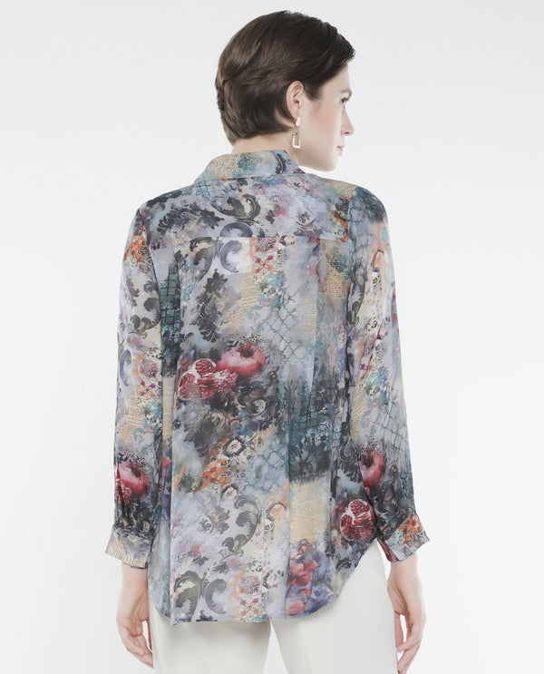 Rareism Women Tinga Multi Viscose Fabric Full Sleeve Collared Neck Button Closure Digital Print Shirt
