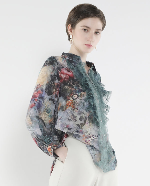 Rareism Women Tinga Multi Viscose Fabric Full Sleeve Collared Neck Button Closure Digital Print Shirt
