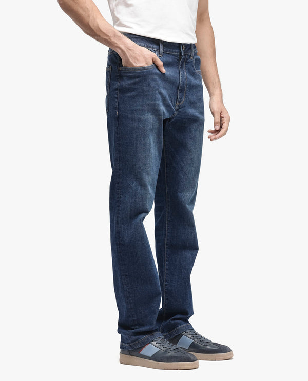 Rare Rabbit Mens Train Fluorescent Blue Regular Fit Mid Wash Mid Rise Jeans