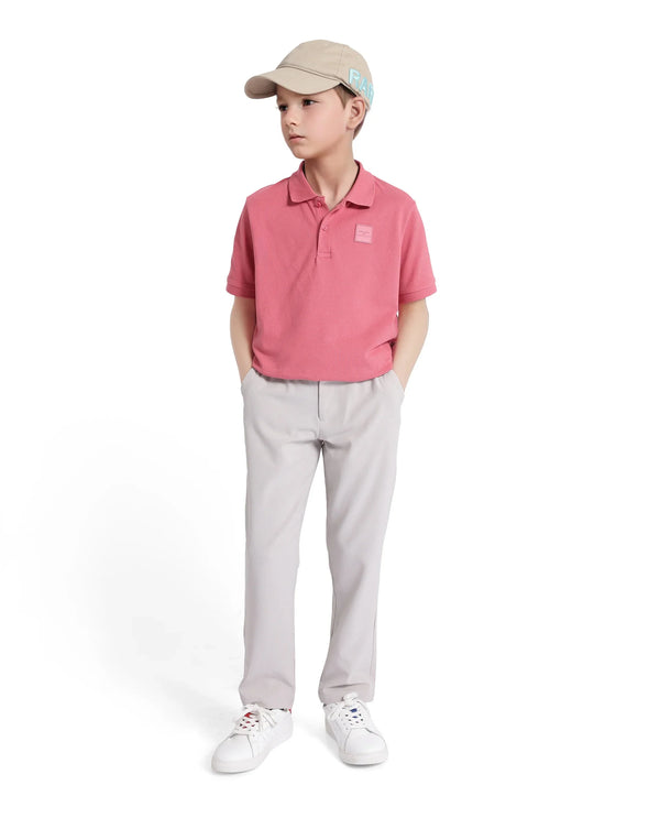 Rare Ones Kids Trove Light Beige Cotton Poly Regular Fit Solid Trouser