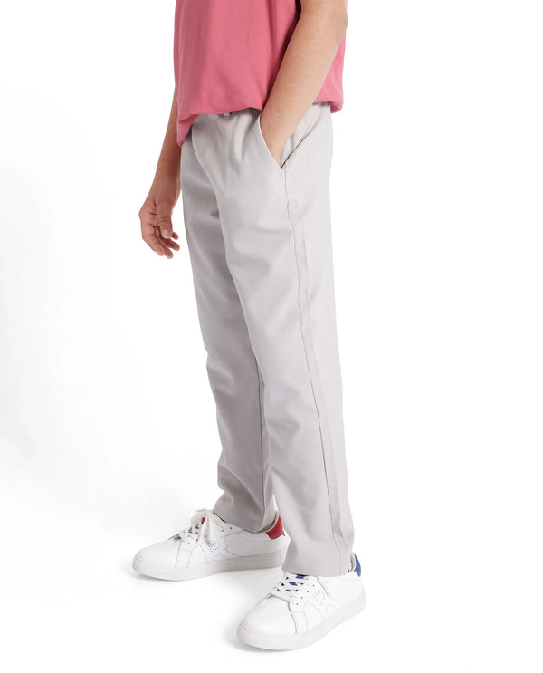 Rare Ones Kids Trove Light Beige Cotton Poly Regular Fit Solid Trouser
