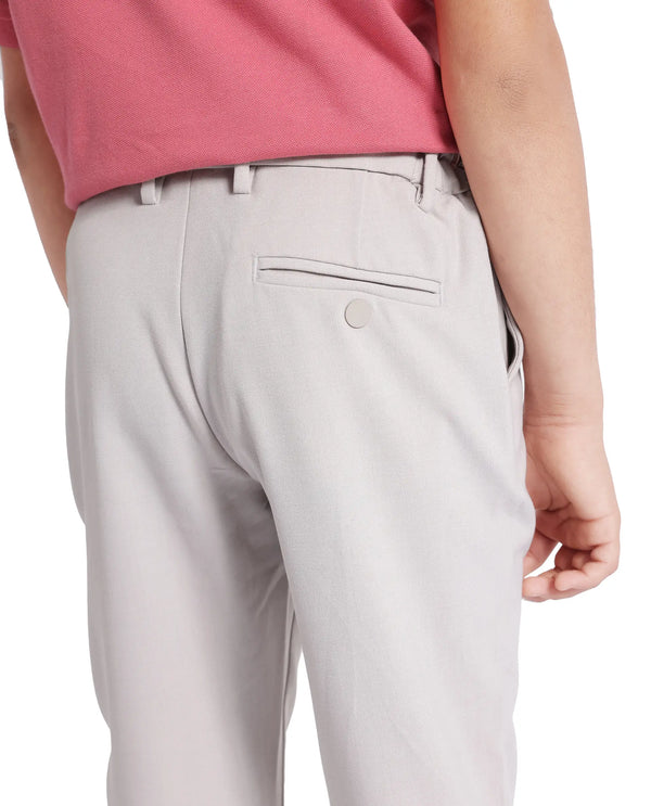 Rare Ones Kids Trove Light Beige Cotton Poly Regular Fit Solid Trouser