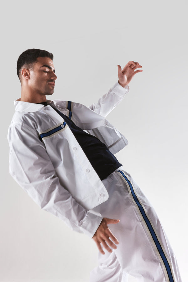 Rare Rabbit Men Macon-S White Cotton Fabric Full Sleeves Collared Neck Button Closure Plain Shirt