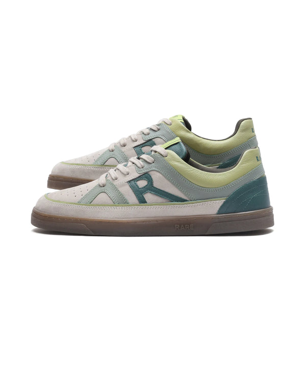 Rare Rabbit Men's Vale Green Leather Lace-Up Closure Sneaker