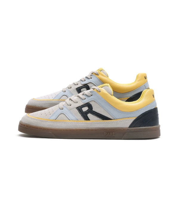 Rare Rabbit Men's Vale Grey Leather Lace-Up Closure Sneaker