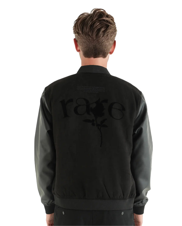 Rare Rabbit Men Varos Black Polyester Fabric Full Sleeve Crew Neck Regular Fit Embroidered Logo Sweater