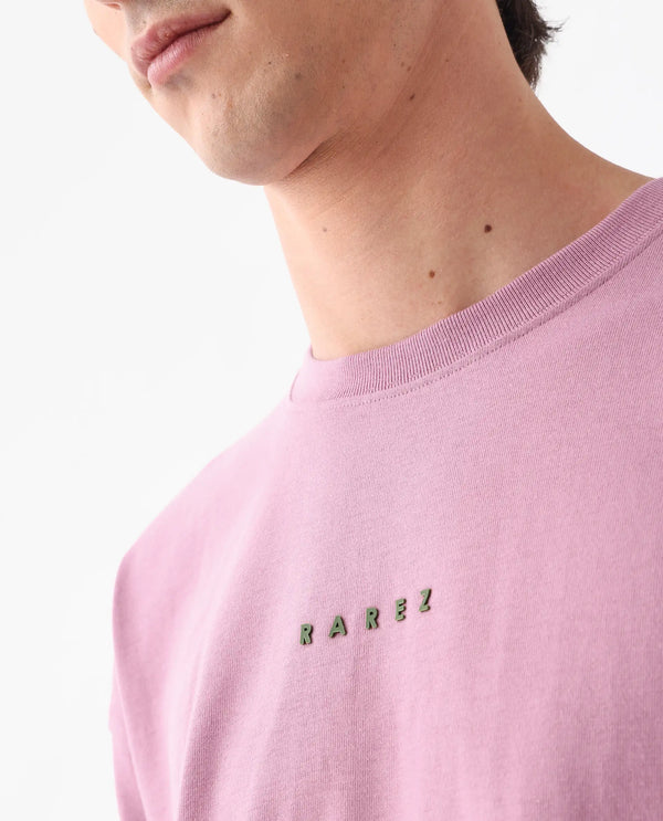 Rare Rabbit Men Voiz Pink Cotton Fabric Short Sleeve Slip-On Oversized Fit Printed T-Shirt