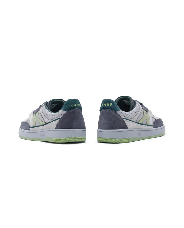 Rare Rabbit Men's Volga Light Green Genuine Leather Fabric Multitoned Low-top Lace Up Sneaker Shoes