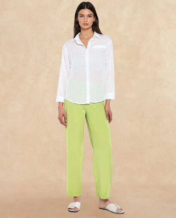 Rareism Women Waif Green Plain Trouser