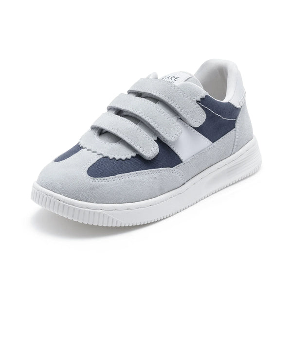 Rare Ones Kids Walc Navy Leather Riptape Fastening Sneaker