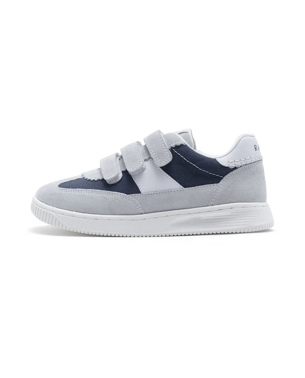 Rare Ones Kids Walc Navy Leather Riptape Fastening Sneaker