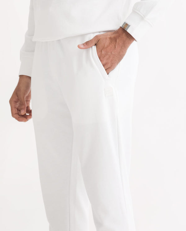 Rare Rabbit Mens Wimble White Track Pant Cotton Polyester Terry Fabric Mid Rise Knitted Draw String Closure