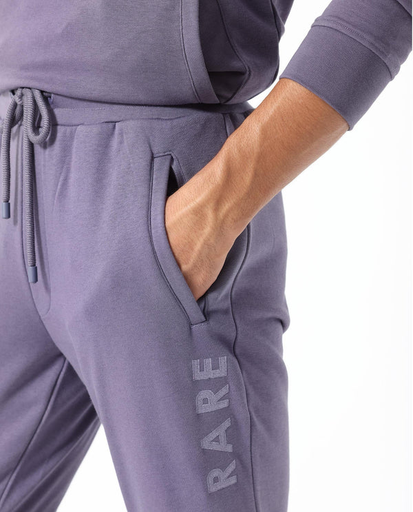 Rare Rabbit Mens Yazu Purple Cotton Polyester Fabric Drawstring Closure Regular Fit Mid Rise Trackpant