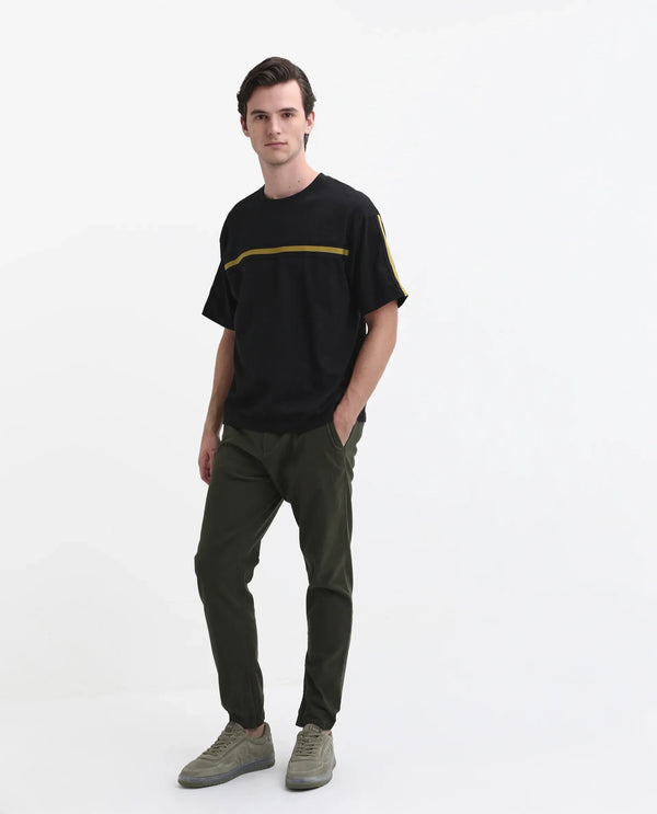 RARE RABBIT MENS ZADE OLIVE TROUSER COTTON LINEN SOLID