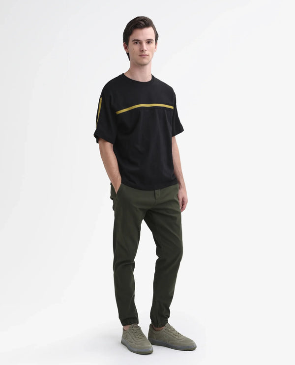RARE RABBIT MENS ZADE OLIVE TROUSER COTTON LINEN SOLID