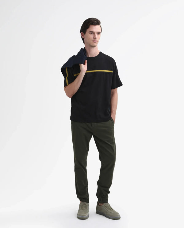 RARE RABBIT MENS ZADE OLIVE TROUSER COTTON LINEN SOLID